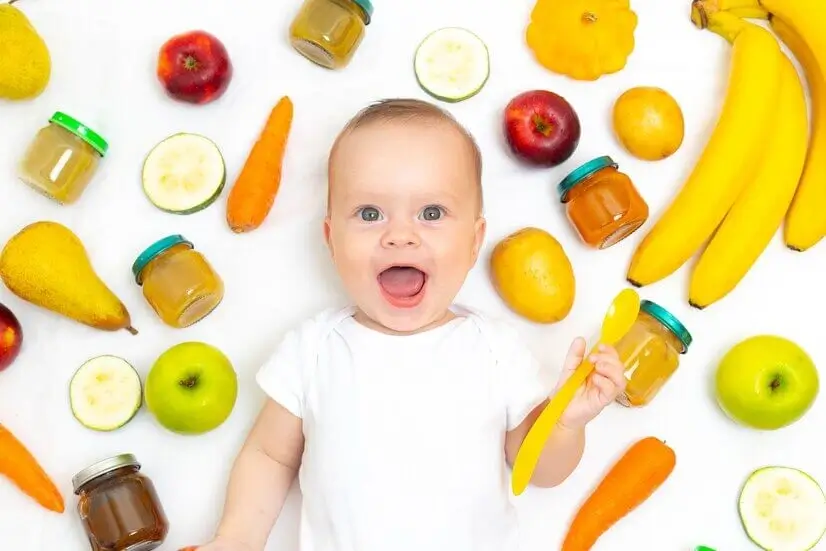 Baby And Fruits